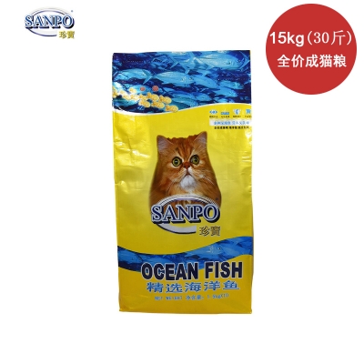 珍宝精选海洋鱼猫粮通用型全价成猫粮15kg(30斤)